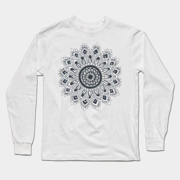 Flower Mandala Long Sleeve T-Shirt by Artbynikitachawda